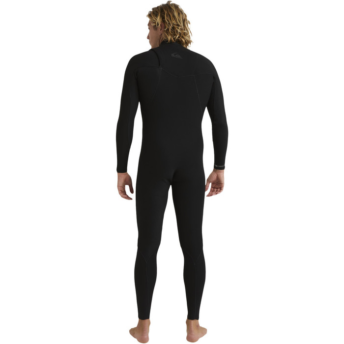 2024 Quiksilver Hombres Highline 4/3mm Chest Zip Neopreno EQYW103209 - Black